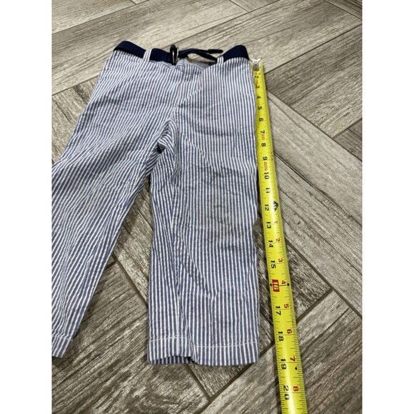 Ralph Lauren Belted Blue Striped Dress Pants Infant 24 Months - Picture 5 of 6